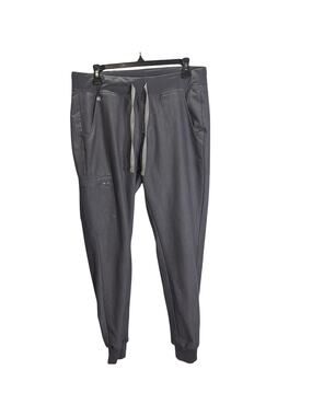 FIGS Technical Collection Gray Jogger Scrub Pants Womens Medium Stretch